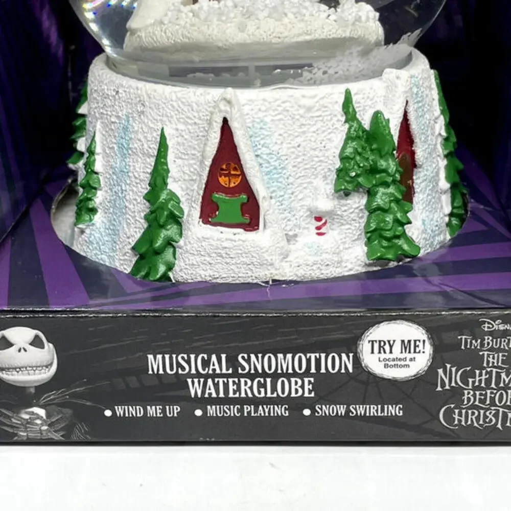 Disney Nightmare Before Christmas Jack Zero Musical Snow Globe 6